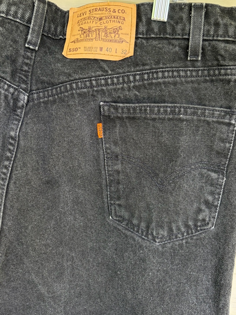 Vintage 90’s Orange Tab Black 550 Levi’s